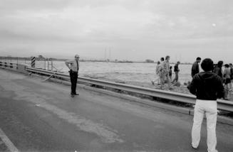 Salt River Flood, McClintock Bridge, Tempe, Arizona