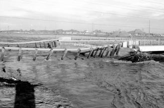 Salt River Flood, bridge damage, Tempe, Arizona