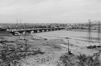 Salt River Flood, Mill Avenue Bridge, Tempe, Arizona