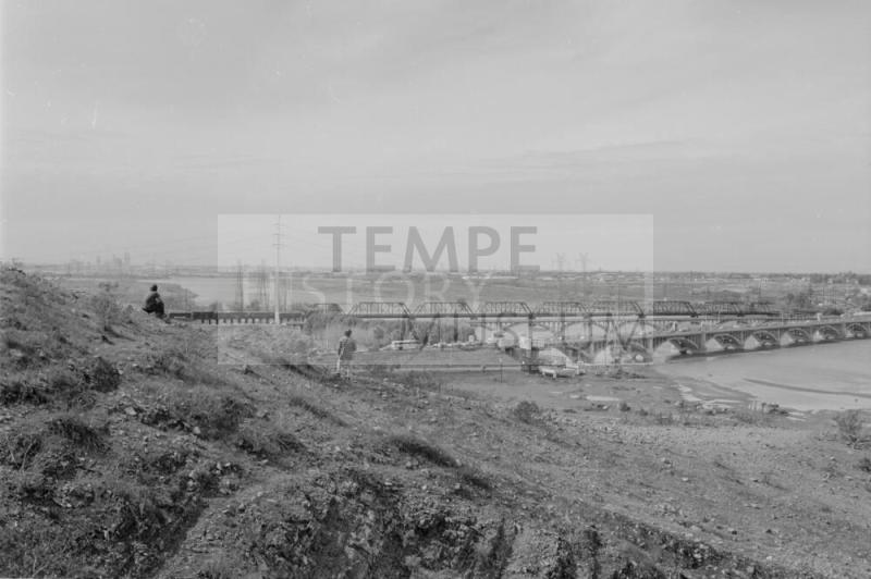 Salt River Flood, Mill Avenue Bridge, Tempe, Arizona