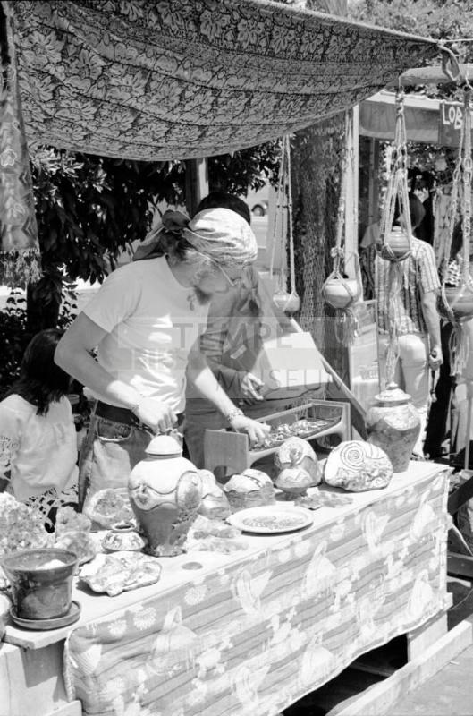 Matt Thomas Booth at the Hayden's Ferry Arts & Crafts Fair in Spring 1974