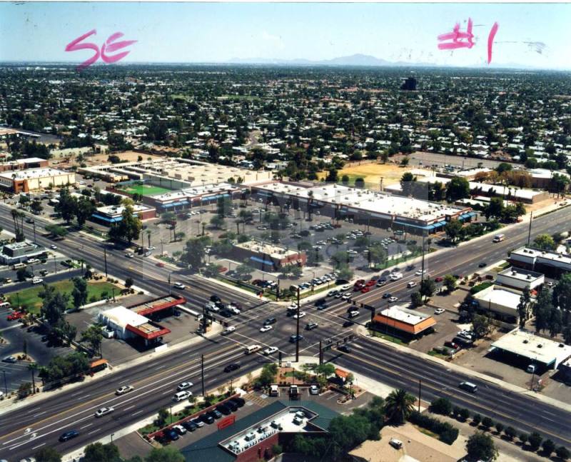 Aerial photo of Broadway & Rural-- Shoot from the northwest towards the southeast