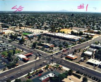 Aerial photo of Broadway & Rural-- Shoot from the northwest towards the southeast