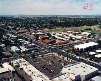 Aerial photo of Broadway & Mill Southeast toward northwest (Tempe High School)