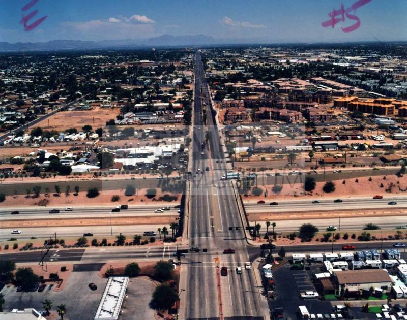 Aerial photo of Apache & Price -- shoot directly east of Price, both sides of Apache