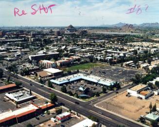 Aerial photo of Apache & Dorsey -- Shoot just West of Dorsey looking East, both sides of Apache