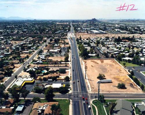 Aerial photo of University & Evergreen -- Just east of Evergreen looking west