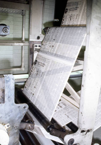 Tempe Daily News Pages Rolling of Printer