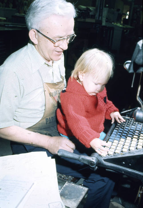 Tempe Daily News Printer with Child