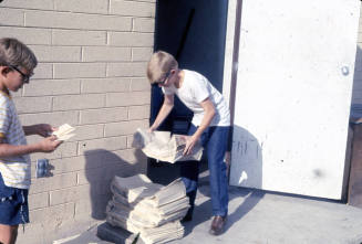 Tempe Daily News - Boys With Stacks of Newspapers