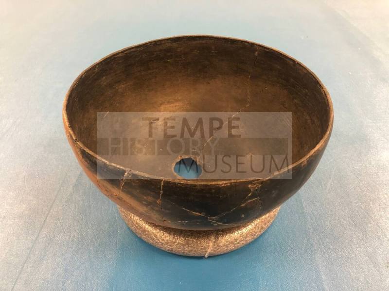 Ceramic, polished brownware bowl, Mimbres