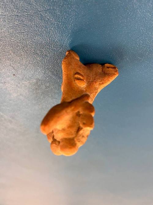 Ceramic sculpture resembling unicorn head