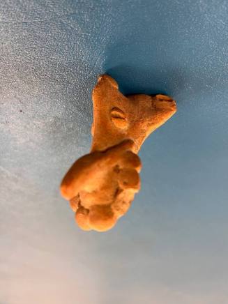 Ceramic sculpture resembling unicorn head
