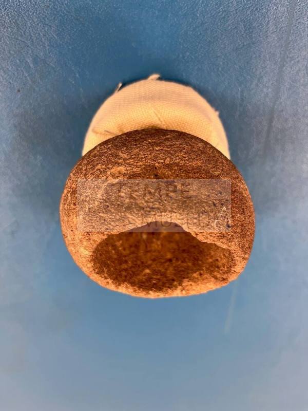 Ground stone mortar