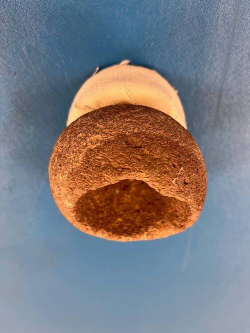 Ground stone mortar