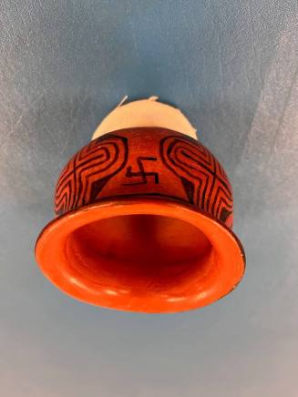Ceramic bowl and ash tray, Native American, Maricopa, Pee Posh