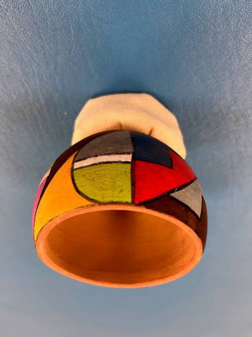 Multicolored Native American pot