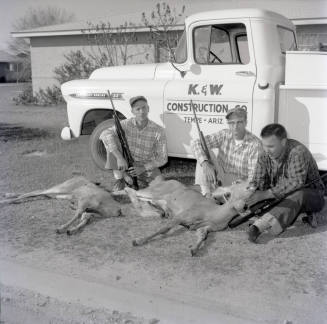 Three Hunters and Two Deer
