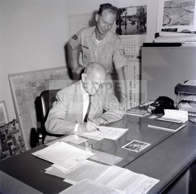 Mayor Laird Signing a Proclamation