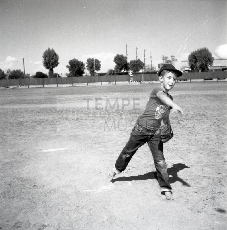 Boy Throwing A Baseball