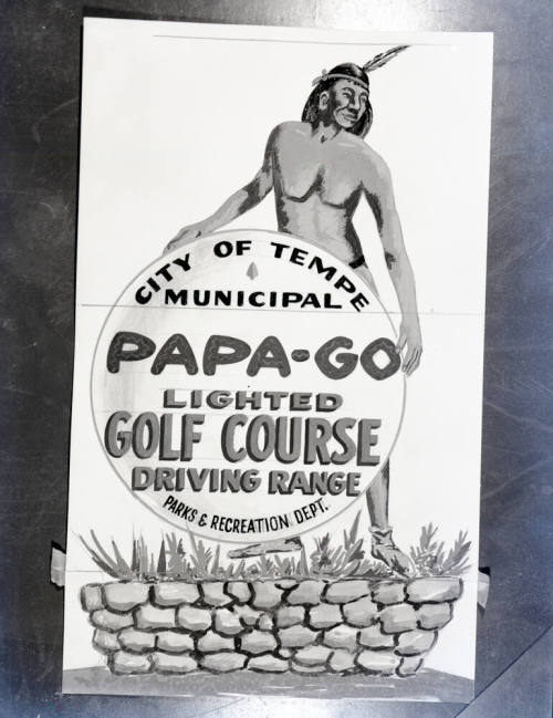 Papa-Go Golf Course Sign