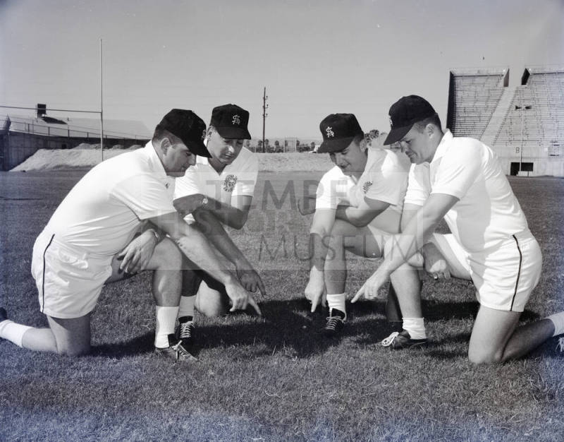 4 ASU Coaches on Field at Sun Devil Stadium