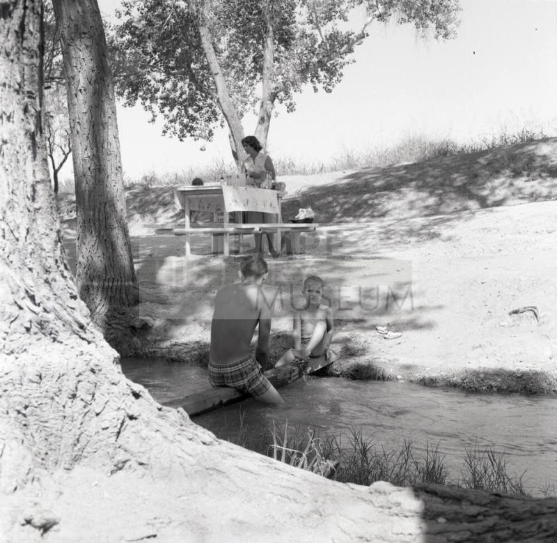 Family Picnic Next To A Canal