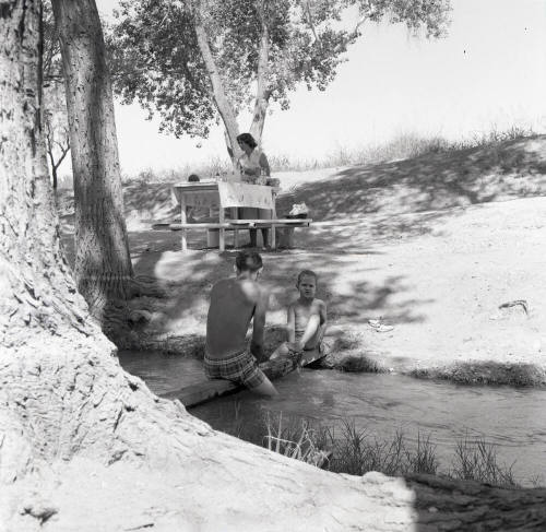 Family Picnic Next To A Canal