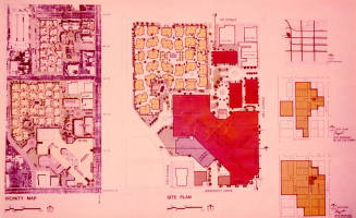 Site Plan for development at University and Mill - proposed iceskating rink