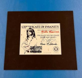 Allie Cooper Certificate of Insanity