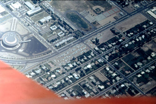 Aerial photo of ASU Gammage