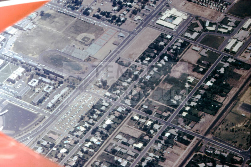 Aerial photo of Apache Blvd