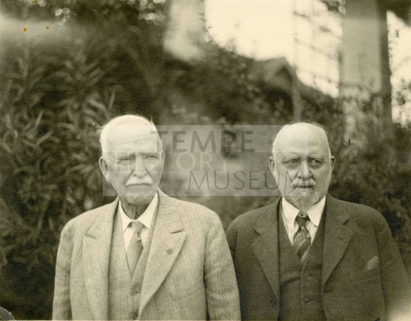 Close-up of Thomas Knight and Dr. Fenn J Hart in California