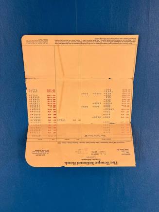 O.L. Barnes Tempe National Bank Checks and Bank Statement