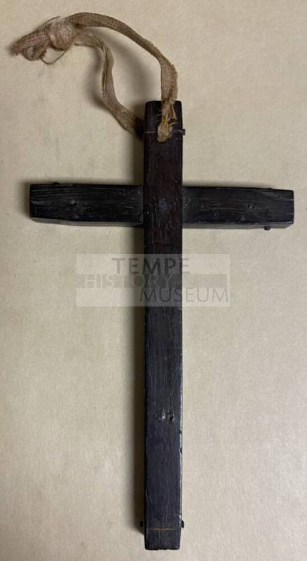 Wooden cross carried by Dr. Fenn J Hart during his time serving as a Red Cross physician and combat surgeon in Manila during the Spanish-American and Philippine Wars from 1898 - 1900