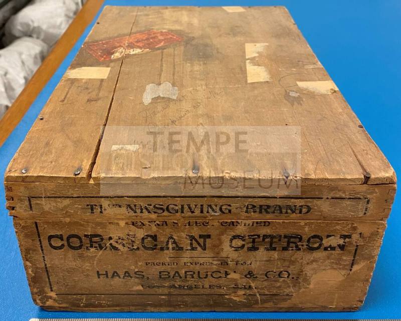 Wooden box, Thanksgiving Brand candied corsican citron