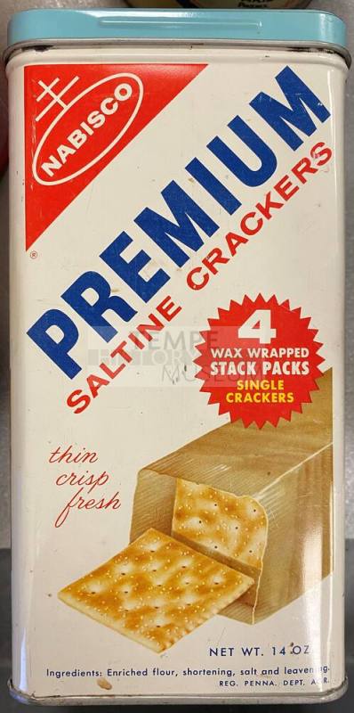 Nabisco saltine crackers tin