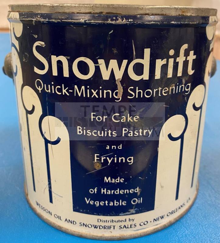 Snowdrift brand Quick-Mixing Shortening can