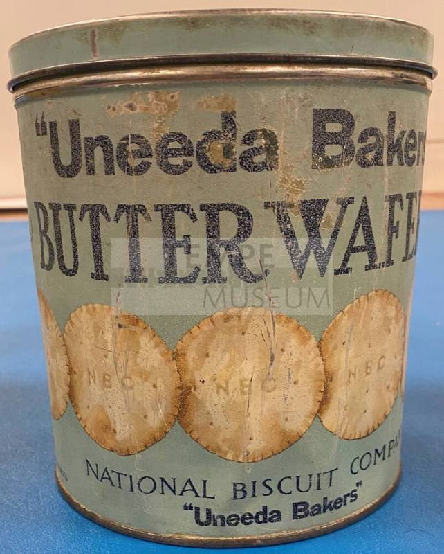Uneeda Bakers brand Butter Wafers canister