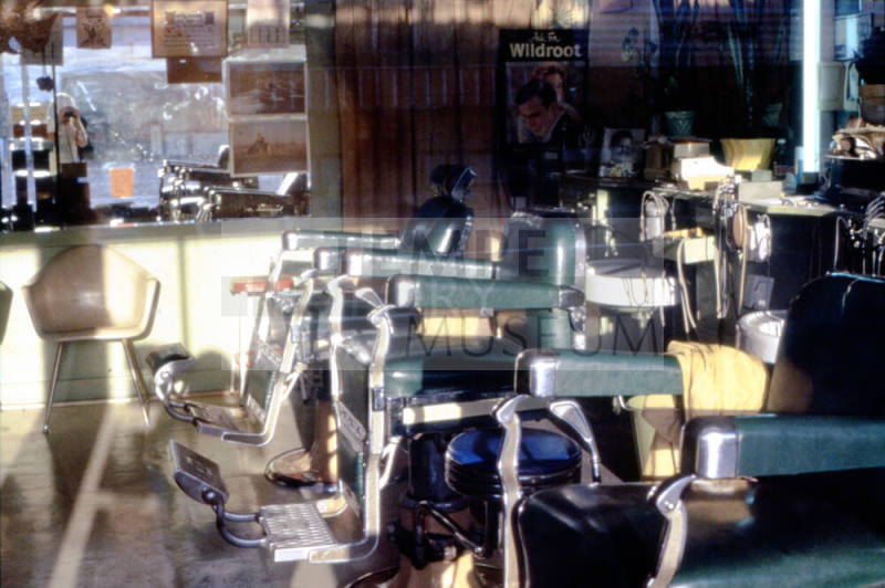 Slide-Interior View of Al Barber's Barber Shop