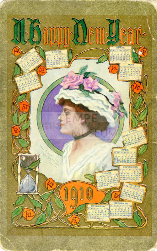 Postcard- A Happy New Year 1910