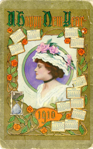 Postcard- A Happy New Year 1910