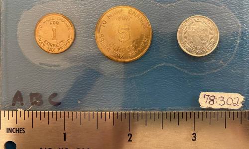 Copper and Silver Arizona State Tax Commission Tokens