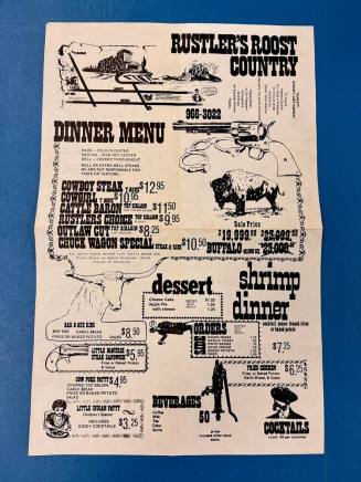Rustler's Roost Country Menu
