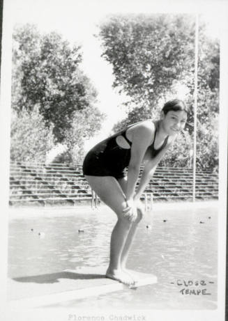 Photo-Florence Chadwick at Tempe Beach