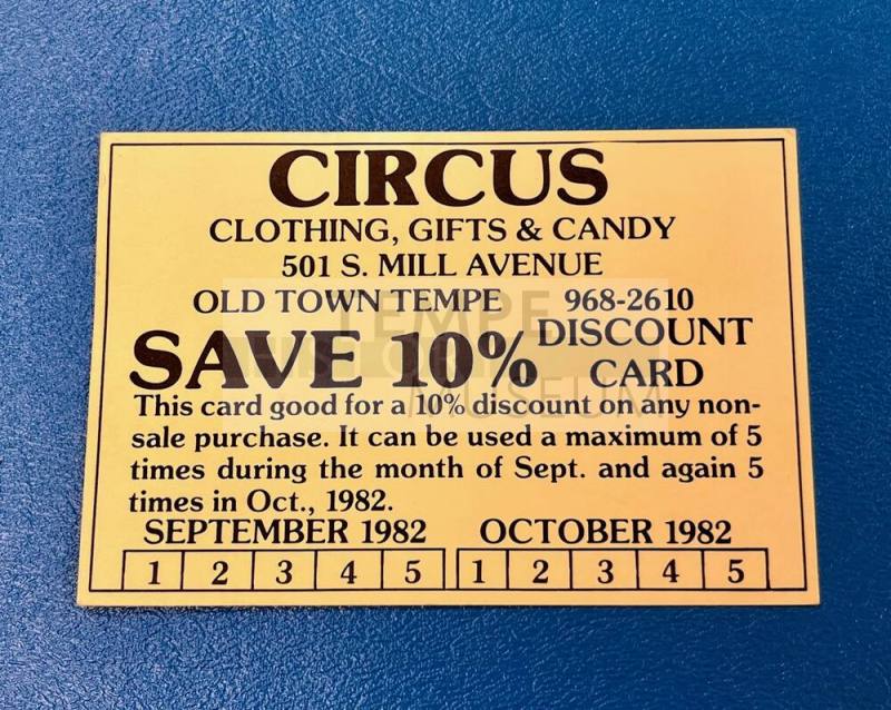 Discount Card-Circus Clothing, Gifts & Candy - Save 10%