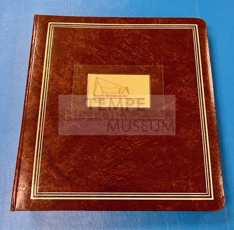 Binder with Historic Photos and Assorted Documents of ASU Baseball, Petersen House, and Connolly School