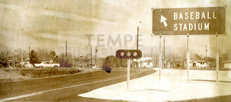 Tempe Baseball Stadium Street Sign