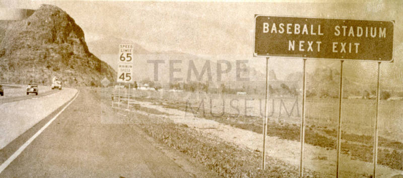 Tempe Baseball Stadium Street Sign