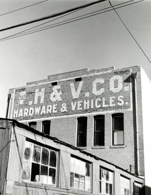 A. H. & V. CO. Hardware & Vehicles Building
